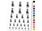 Stick Figure Boy Halloween Pirate Temporary Tattoo Water Resistant Fake Body Art Set Collection